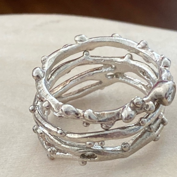 Sterling silver diamond rings - Picture 3 of 8